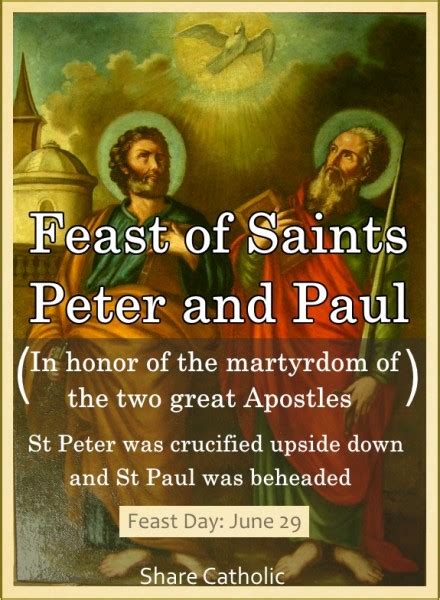 Feast of Saints Peter and Paul (June 29)