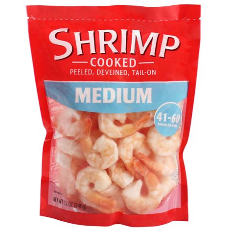 Frozen Cooked Medium Peeled & Deveined Tail-On Shrimp, 12 oz - Walmart.com