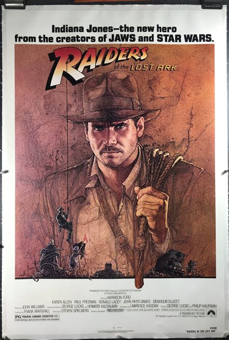 RAIDERS OF THE LOST ARK, Original Indiana Jones Movie Poster - Original Vintage Movie Posters