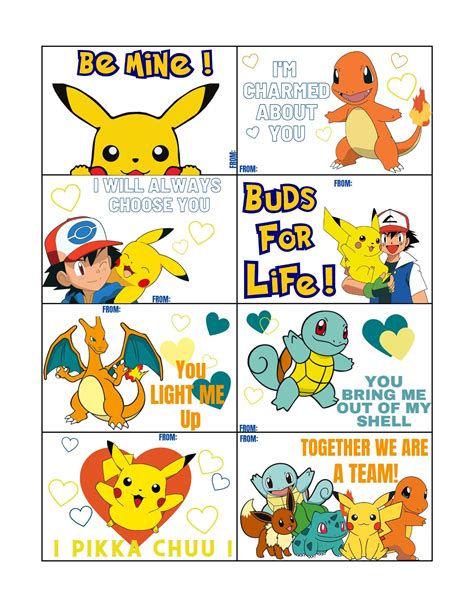 Pokemon Valentines Day Cards - Etsy