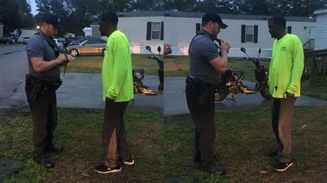 Goose Creek PD officer helps man tie necktie before funeral