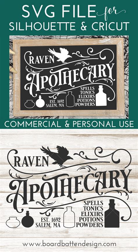 Vintage Halloween Apothecary Sign SVG File – Board & Batten Design Co.