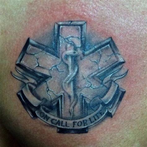 60 Star Of Life Tattoo Designs For Men - EMS, EMT and Paramedic