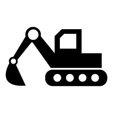 Excavator Black And White Clipart Images For Free Download - Pngtree