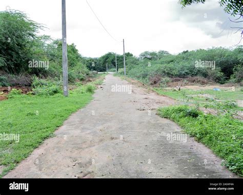 India village road made by government Stock Photo - Alamy