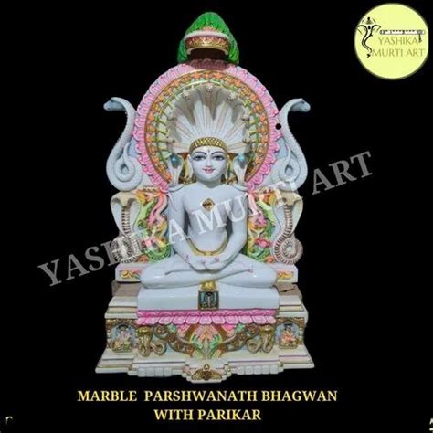 Multicolor Traditional Marble Parshwanath Bhagwan With Parikar, For Temple at Rs 81000 in Jaipur