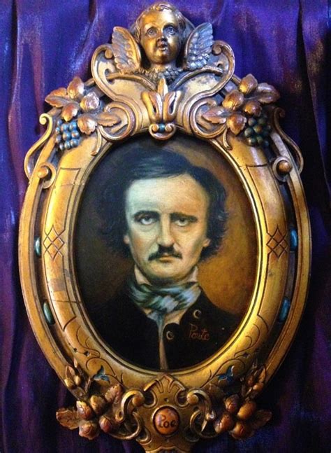 Edgar Allan Poe Original Oil Painting in Antique Gothic Angel | Etsy