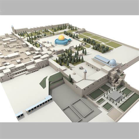 qubbat al-aqsa mosque jerusalem 3d max