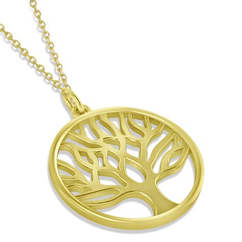 Family Tree of Life Pendant Necklace 14k Yellow Gold - AD2249
