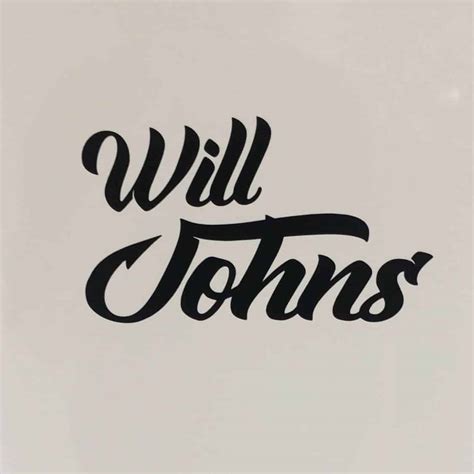 Text Logo Vinyl Transfer - Black - Will Johns