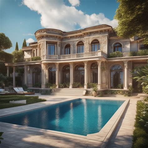 Download Ai Generated, Mansion, Pool. Royalty-Free Stock Illustration ...