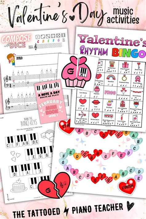 Valentine's Day Music Activities for February Fun [Free Heart Puzzles ...