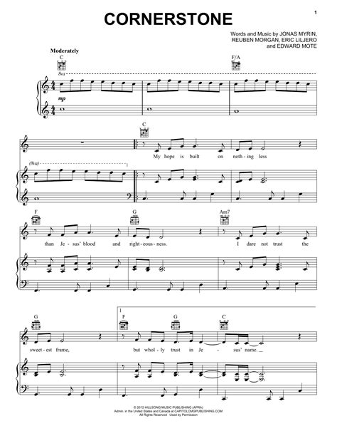 Cornerstone | Sheet Music Direct