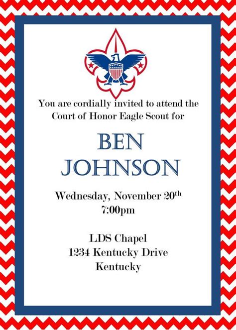 Eagle Scout Court of Honor Invitation | Etsy | Eagle scout ceremony, Eagle scout court of honor ...