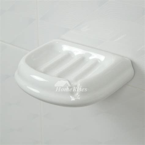 Ceramic Soap Dish For Shower Wall White Soap Holder