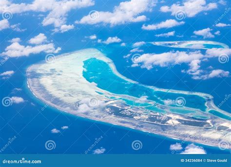 Aerial View - Coral Atolls, Maldives Stock Photo - Image of exotic ...