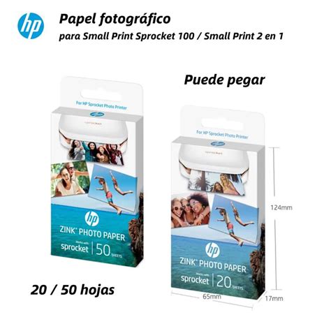 Original HP ZINK Sprocket Adhesive Photo Paper 20 50 sheets Inkjet HP ...