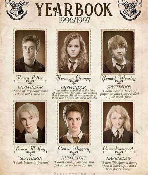 Hogwarts Yearbook | Harry potter characters, Harry potter jokes, Harry potter poster