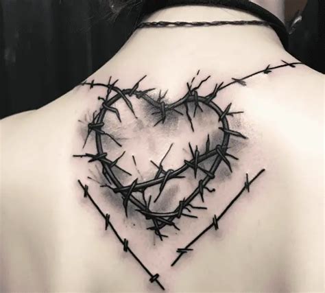 Barbed Wire Heart Tattoo Meaning & Symbolism (Emotional Pain)