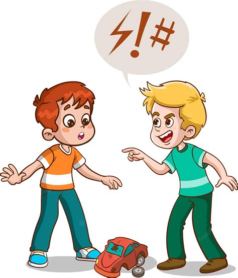 Premium Vector | Cartoon illustration angry boy and friends arguing ...