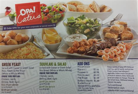 OPA! Souvlaki of Greece Menu, Menu for OPA! Souvlaki of Greece, Montgomery, Calgary - Urbanspoon ...