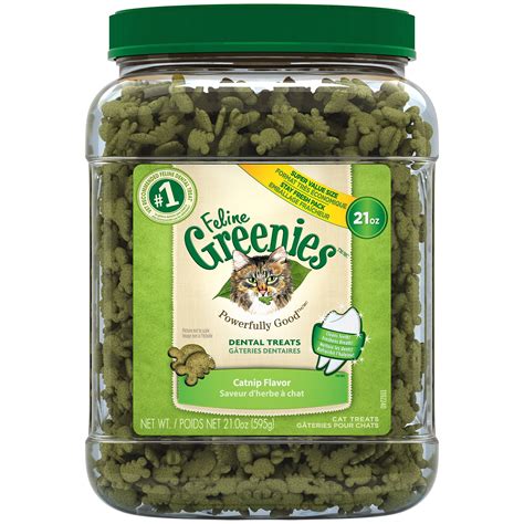 Feline Greenies Dental Natural Cat Treats, Catnip Flavor, 21 oz. Tub - Walmart.com