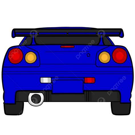 Nissan Gtr R34 Back Car, Back Car, Sports Car, Jdm Car PNG Transparent Clipart Image and PSD ...