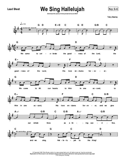 We Sing Hallelujah Sheet Music PDF (Toby Baxley) - PraiseCharts