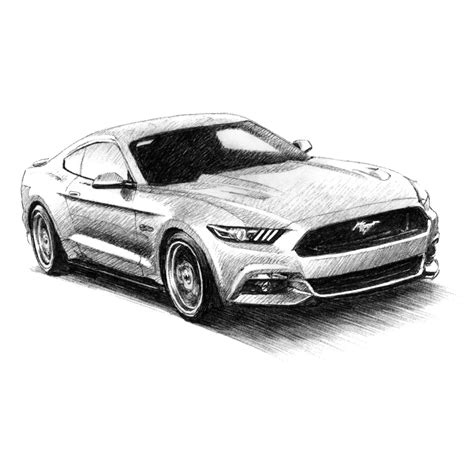 My drawing of the 2015 Ford Mustang GT : r/Autos