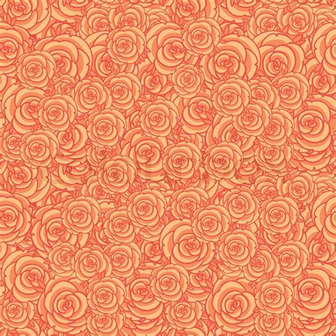 Cute orange floral seamless pattern background | Stock Vector | Colourbox