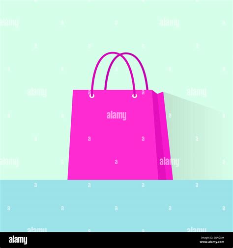 shopping bag pink flat design vector Stock Photo - Alamy