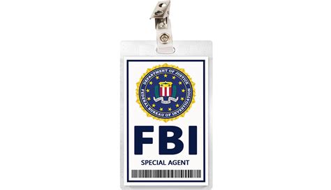 FBI ID Badge Card Cosplay Costume Name Tag Prop Laminate - Etsy