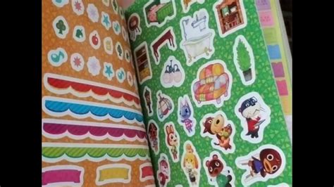 Opening Animal Crossing Official Sticker Book - YouTube