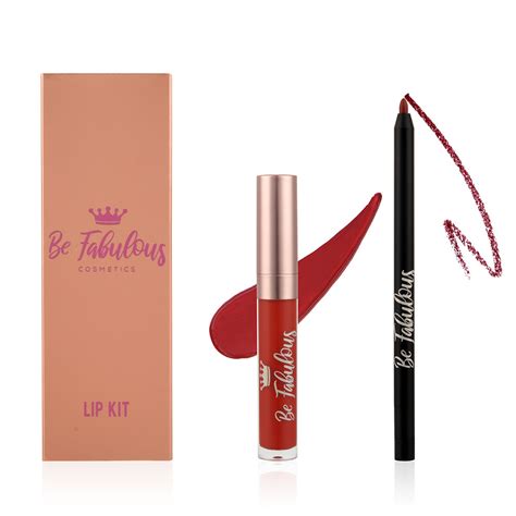 Crimson Red Lip Kit - Be Fabulous Cosmetics | Makeup Products