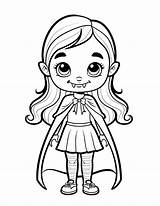 Vampire Girl Coloring Pages Getdrawings Drawing Sketch Page sketch template