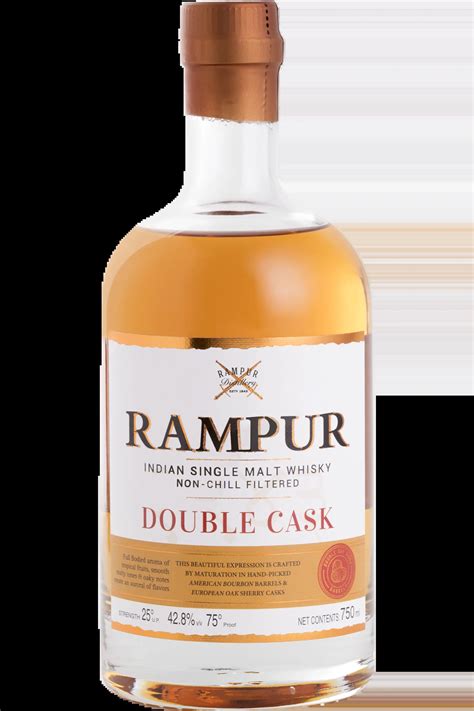 Buy Rampur Double Cask Indian Single Malt Whisky Available in 750 ml