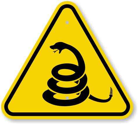 Snake Warning Signs - MySafetySign.com