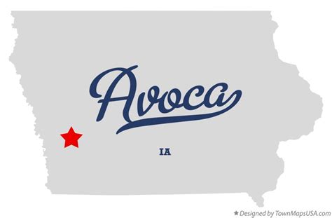 Map of Avoca, IA, Iowa