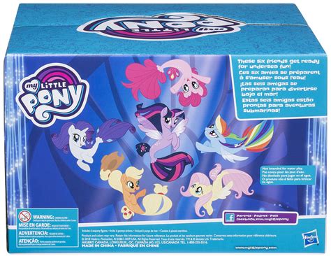 My Little Pony The Movie Mane 6 Seapony Figure 6-Pack Hasbro Toys - ToyWiz