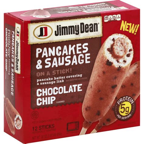 Jimmy Dean® Pancakes and Sausage on a Stick, Chocolate Chip, 12 Count ...