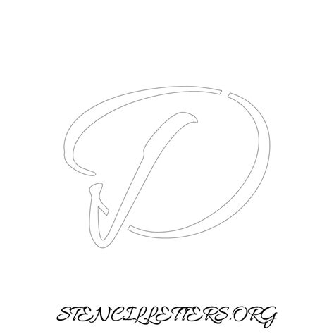 3 Inch Free Printable Individual 135 Cursive Uppercase Letter Stencils ...