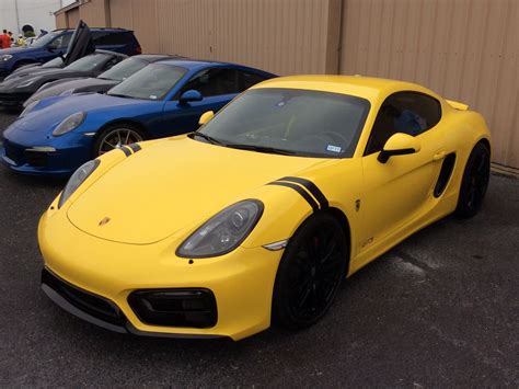 Yellow Porsche Cayman GTS Texas County, Porsche Club, Cayman, Photo ...