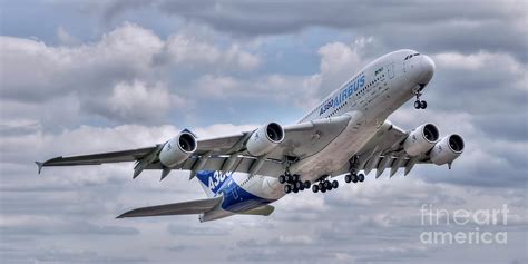 Airbus A380 - Take-off Photograph by Steve H Clark Photography