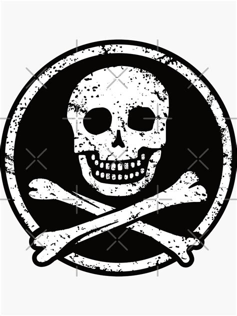 "Skull & Crossbones" Sticker for Sale by IncognitoMode | Redbubble