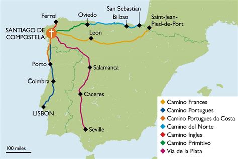 Camino de santiago map - nudelader