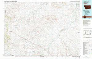 Alzada topographical map 1:100,000, Montana, USA