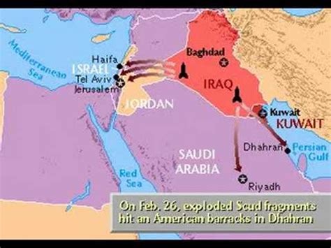 Gulf War Map 1990 - 91 - YouTube