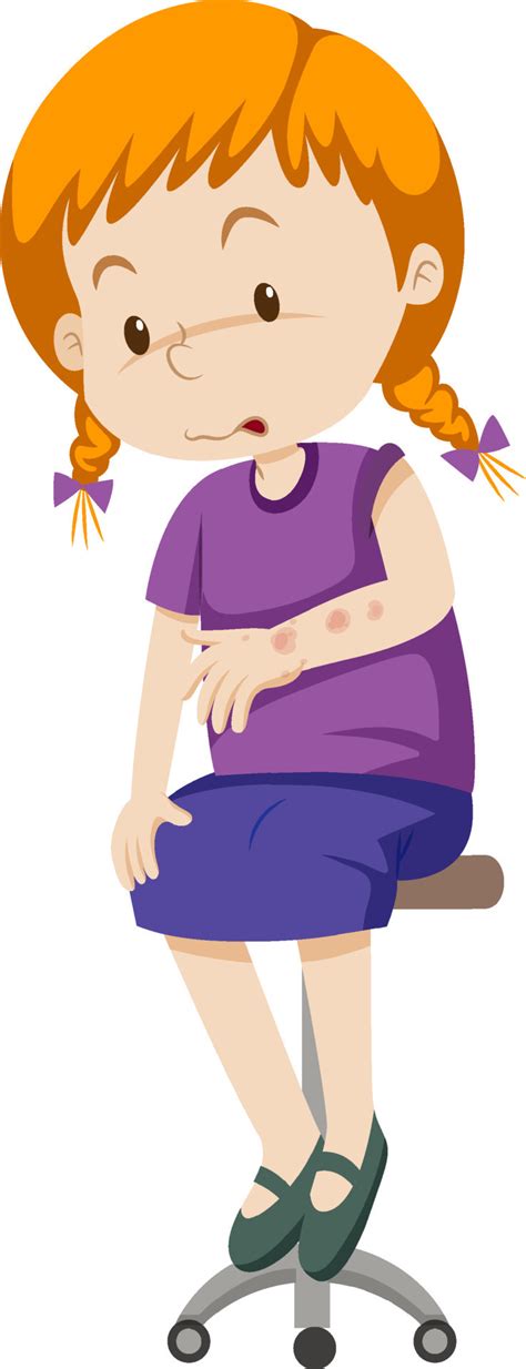 Cartoon character with skin rashes symptoms 10959288 Vector Art at Vecteezy