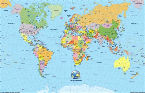 World Map With Capitals Printable