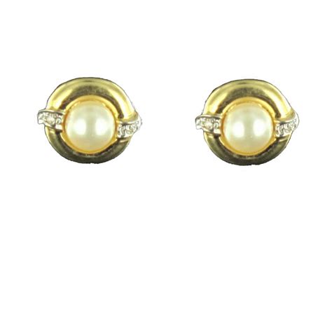 Boucles d'oreilles perle et diamants - puce d'oreille - Bijouxbaume